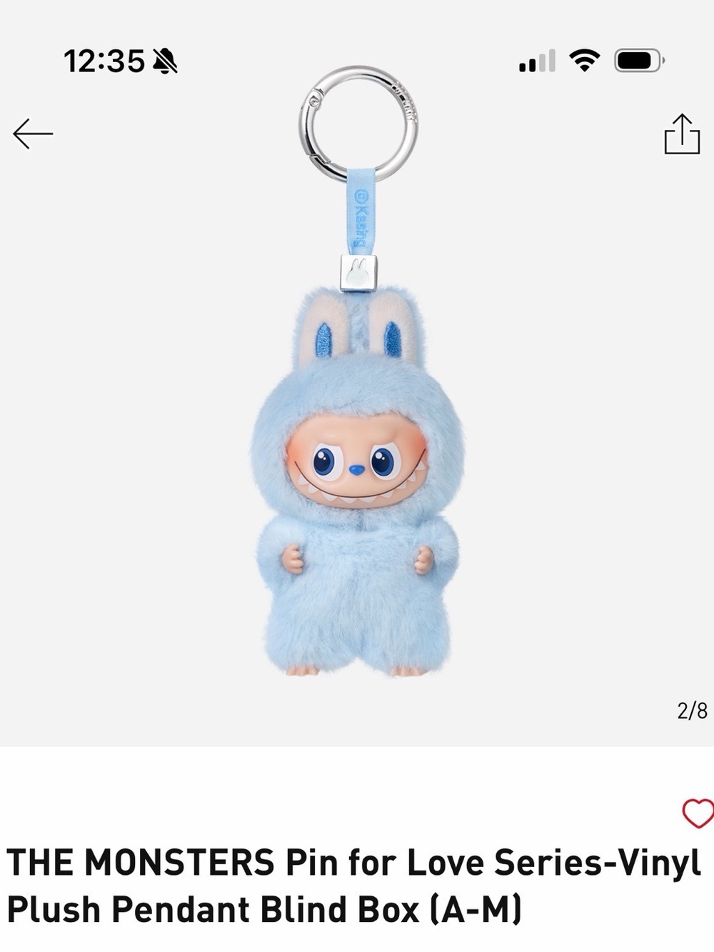 Labubu Plush Keychain - Picture 2 of 2